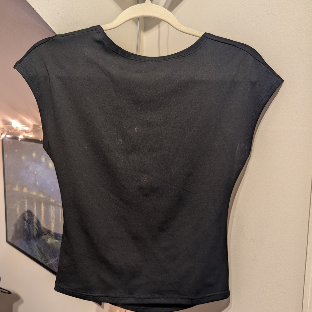 Low Back High Scoop Neck Crop Top